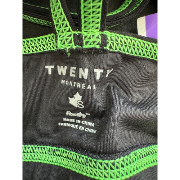 New ~ TWENTY Montréal ~ Flowetry Spaghetti Straps Sports Bra Size S - Picture 7 of 9